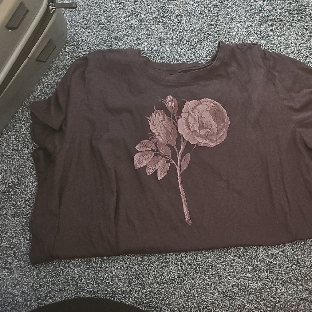 Torrid Dark Grey Peony Top